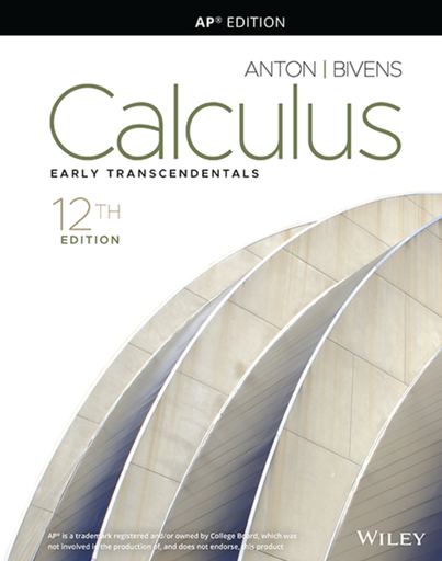 [9781394274178] Calculus Early Transcendentals AP 12E - Student Book