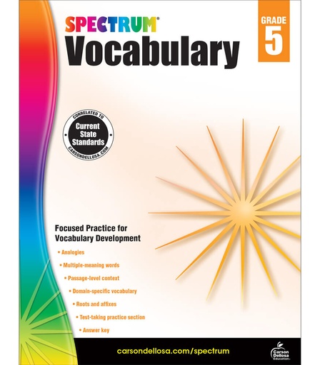 [9781483811932] Spectrum Vocabulary Grade 5